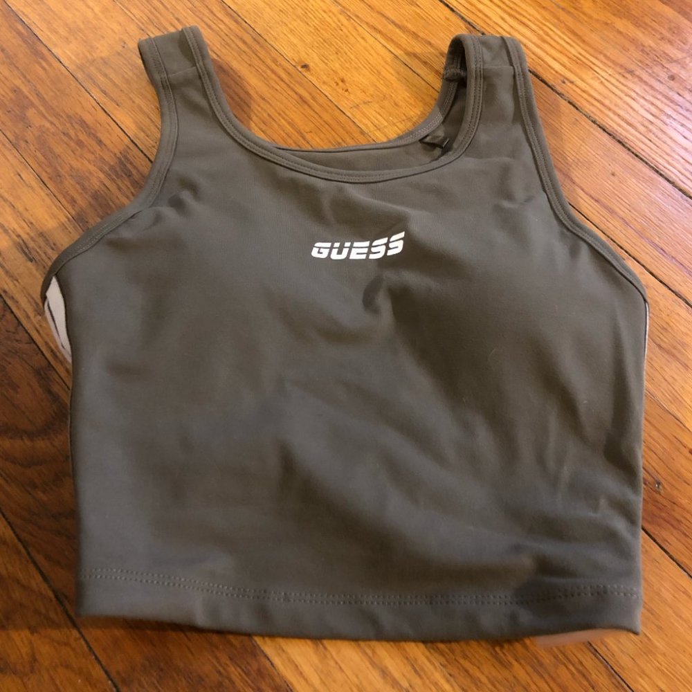 GUESS - Army Green Active Crop Top